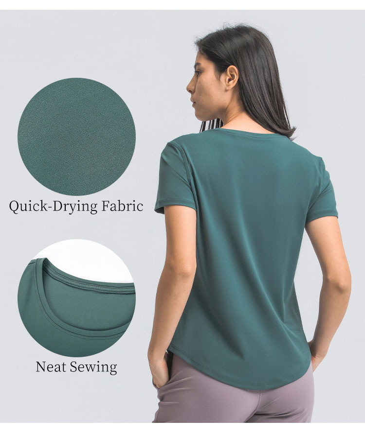 Breathable Yoga Short Sleeve For Women