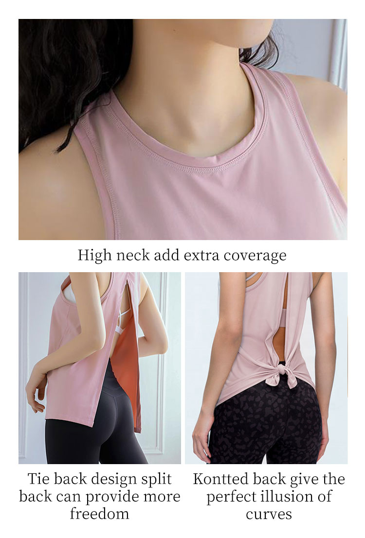 Halter Shirt Back Tie Yoga Tops For Women