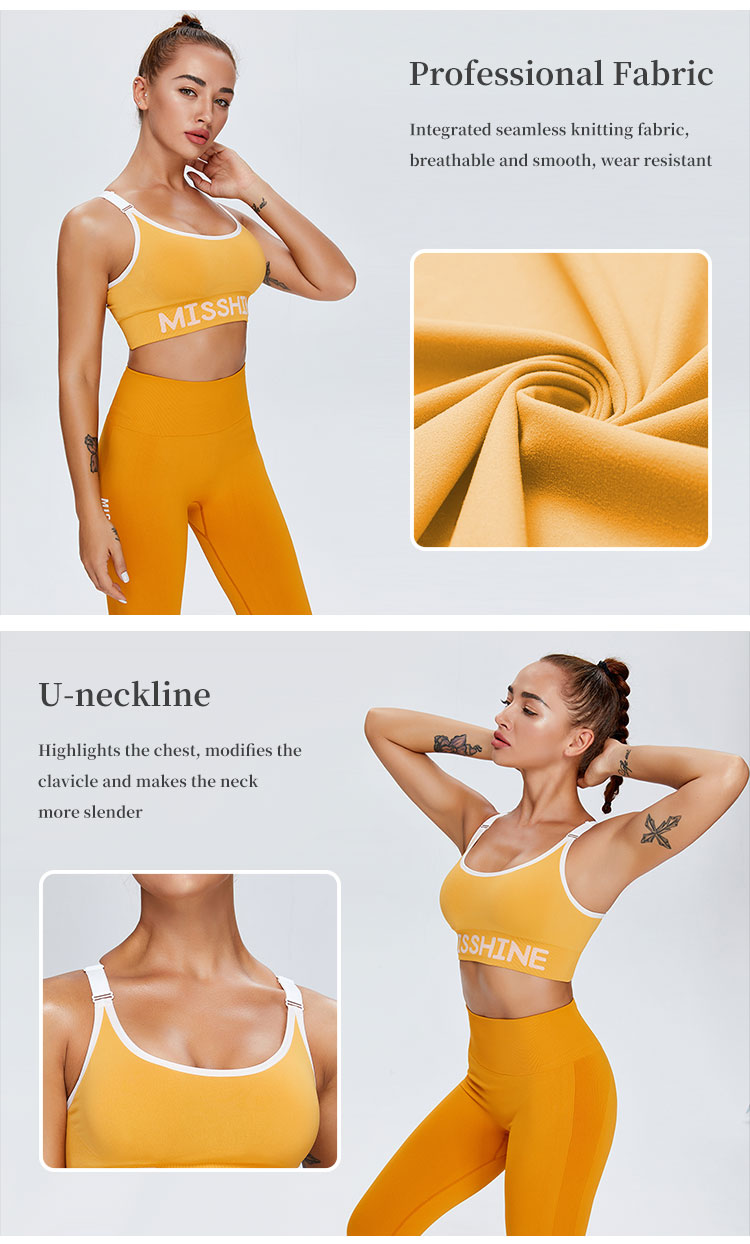 Yellow Sports Bra