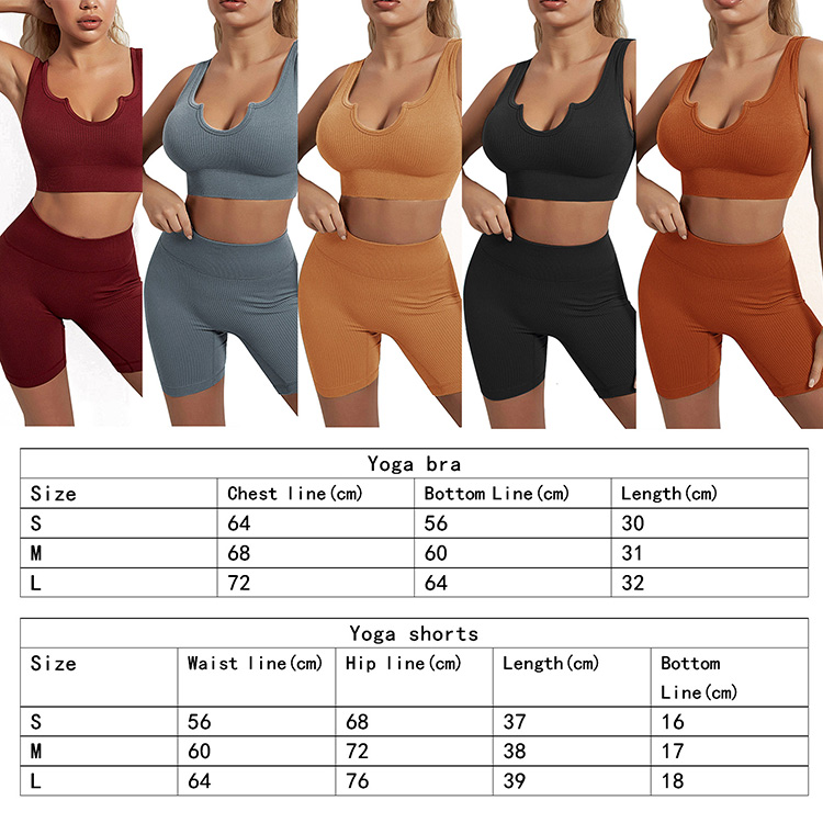 Seamless U Type Knitted Yoga Set