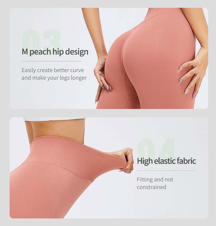 High Waist Seamless Peach Hip Yoga Shorts