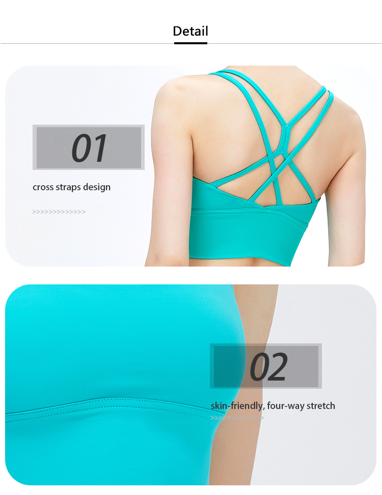 U-neck Cross Back Sports Bra