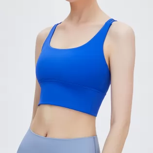 Strappy nude sports bra, quick-drying fabric, neat sewing, not easy to offline.